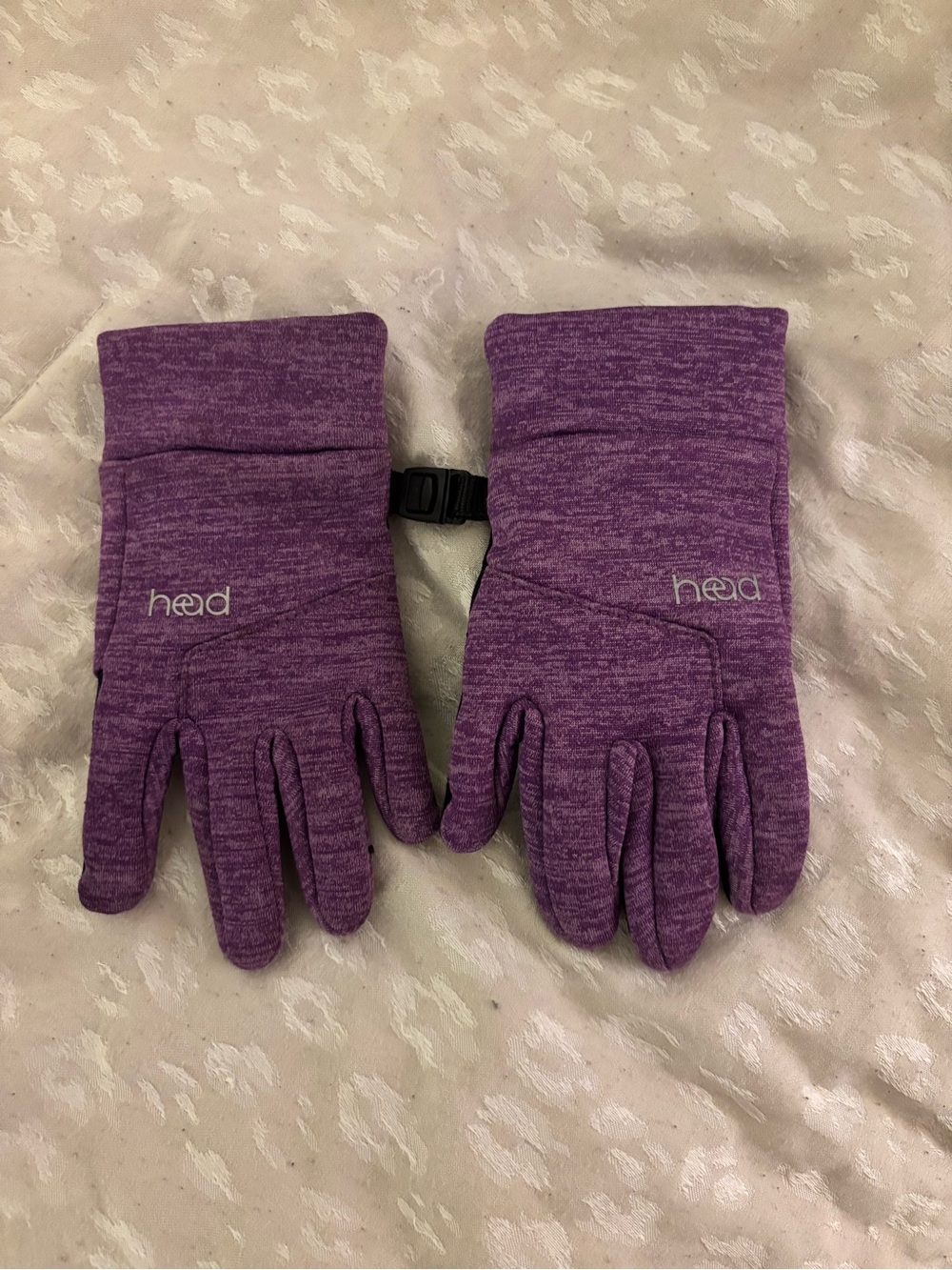 Head Kids Heathered Purple Winter Mittens